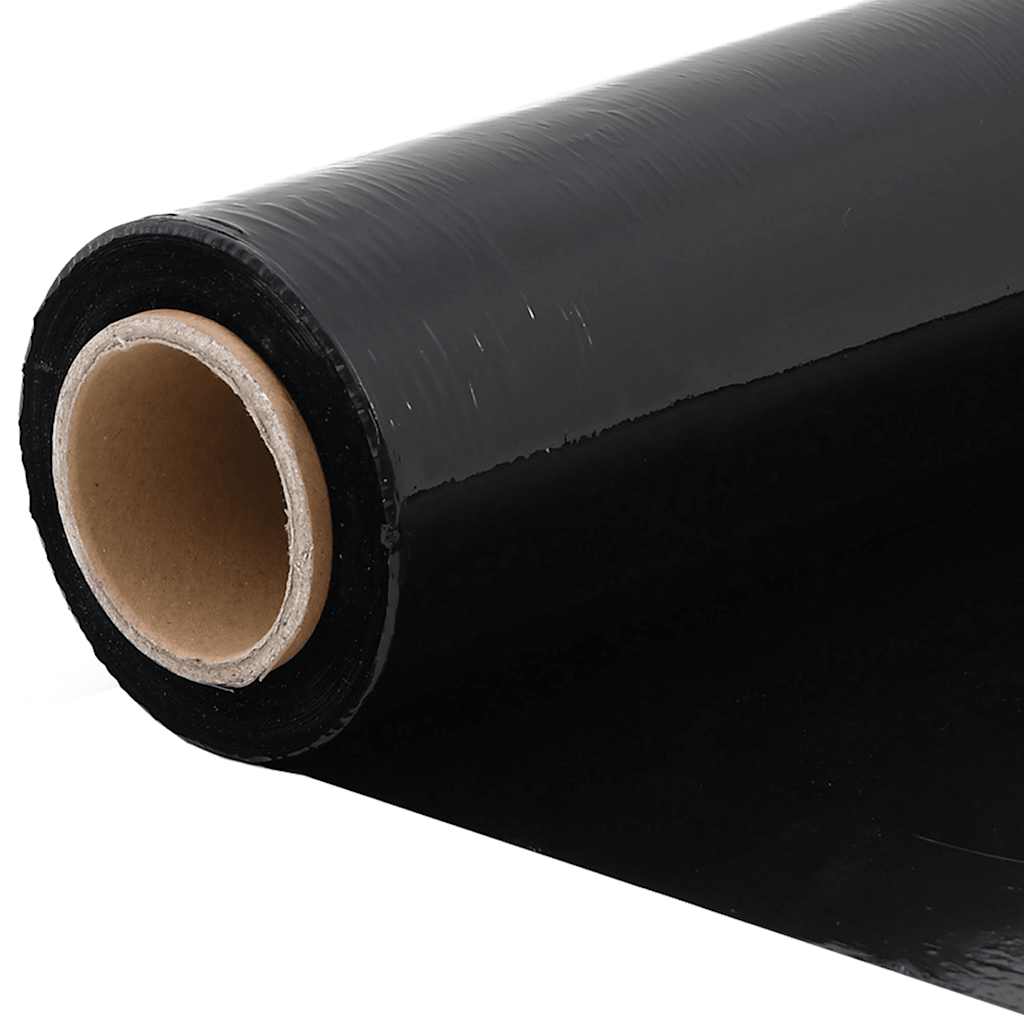 vidaXL Stretchfolie 2 Stk. Schwarz 20 µm 50 cm x 150 m - Image 5
