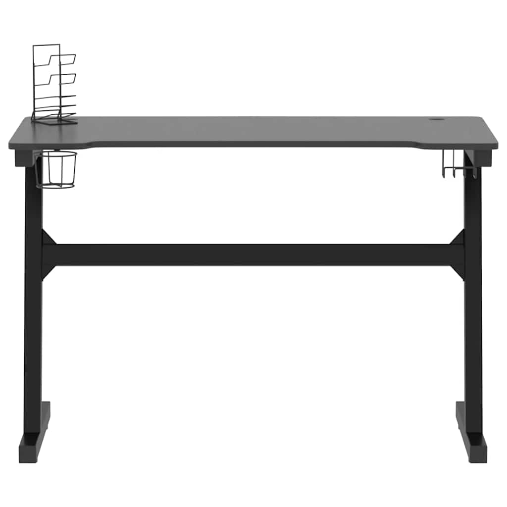 vidaXL Gaming-Schreibtisch mit LED und Z-Gestell Schwarz 110x60x75 cm - Image 5