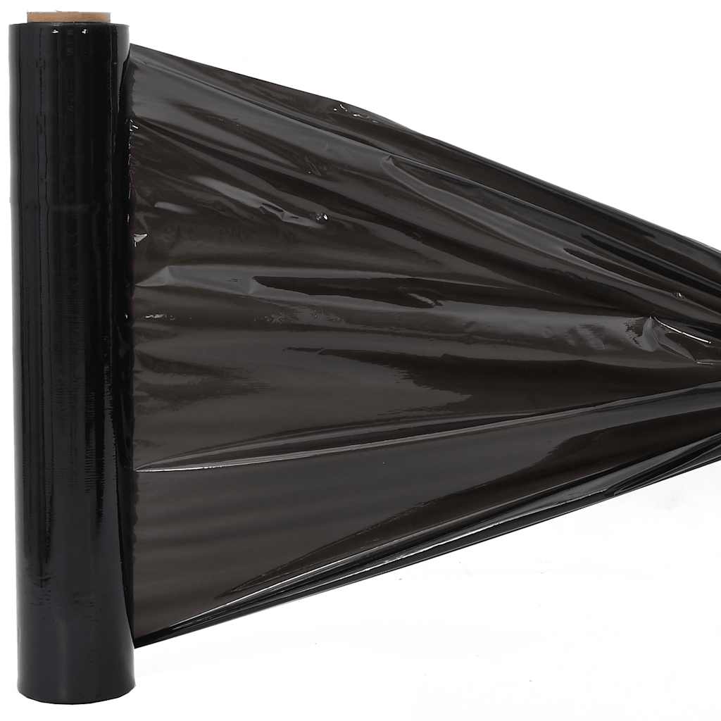 vidaXL Stretchfolie 2 Stk. Schwarz 20 µm 50 cm x 150 m - Image 6