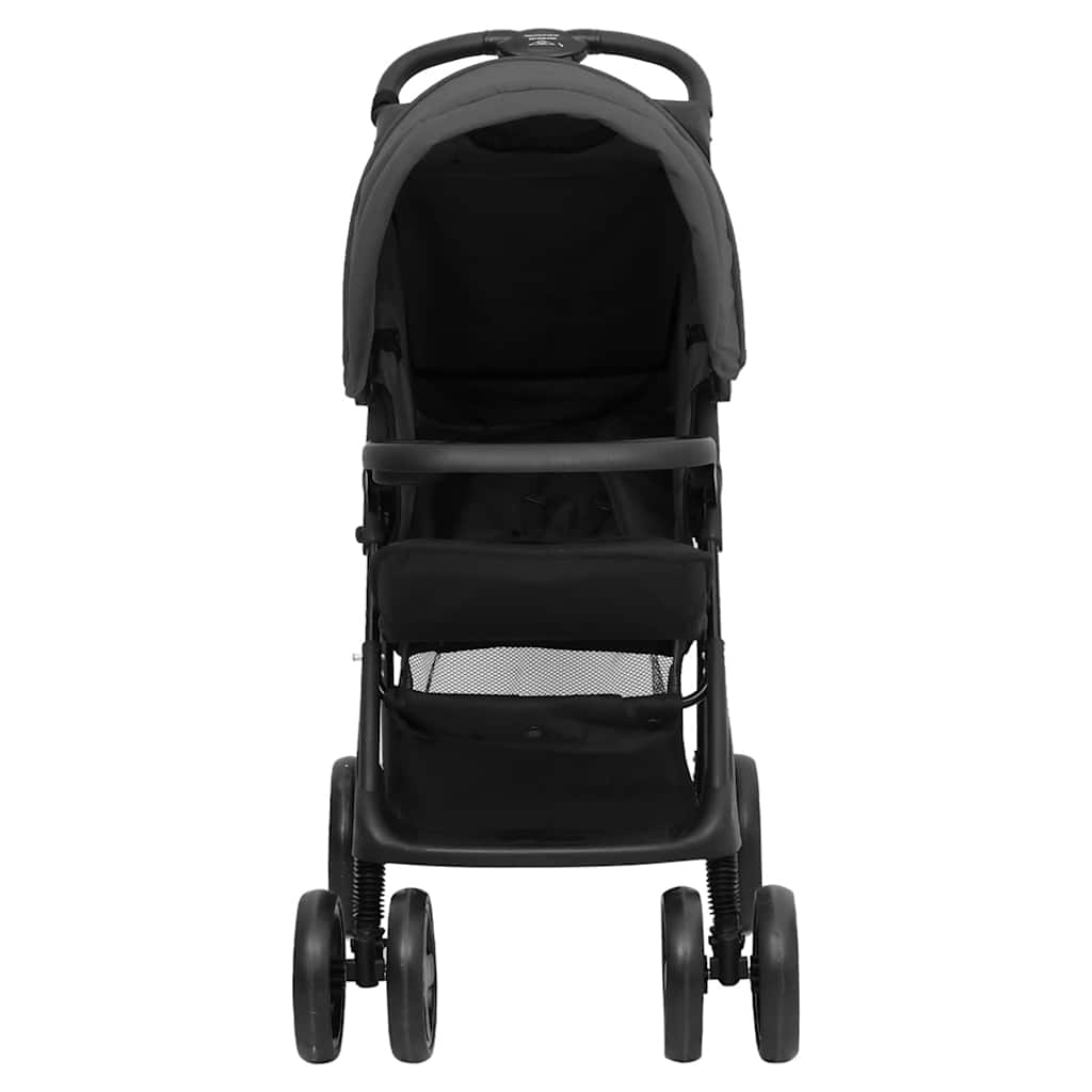 vidaXL 2-in-1 Kinderwagen Dunkelgrau und Schwarz Stahl - Image 3