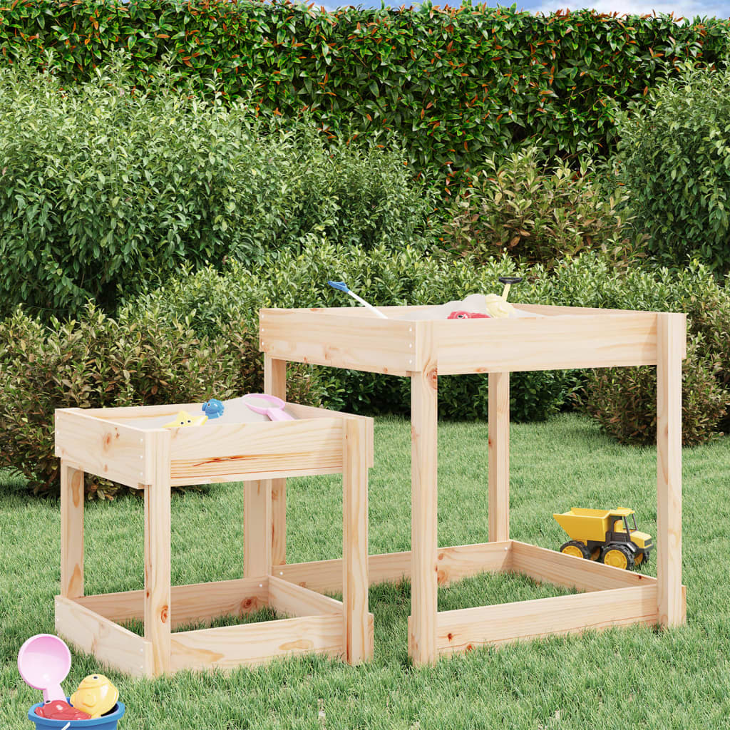 vidaXL Sand-Spieltische 2 Stk. Massivholz Kiefer - Image 3