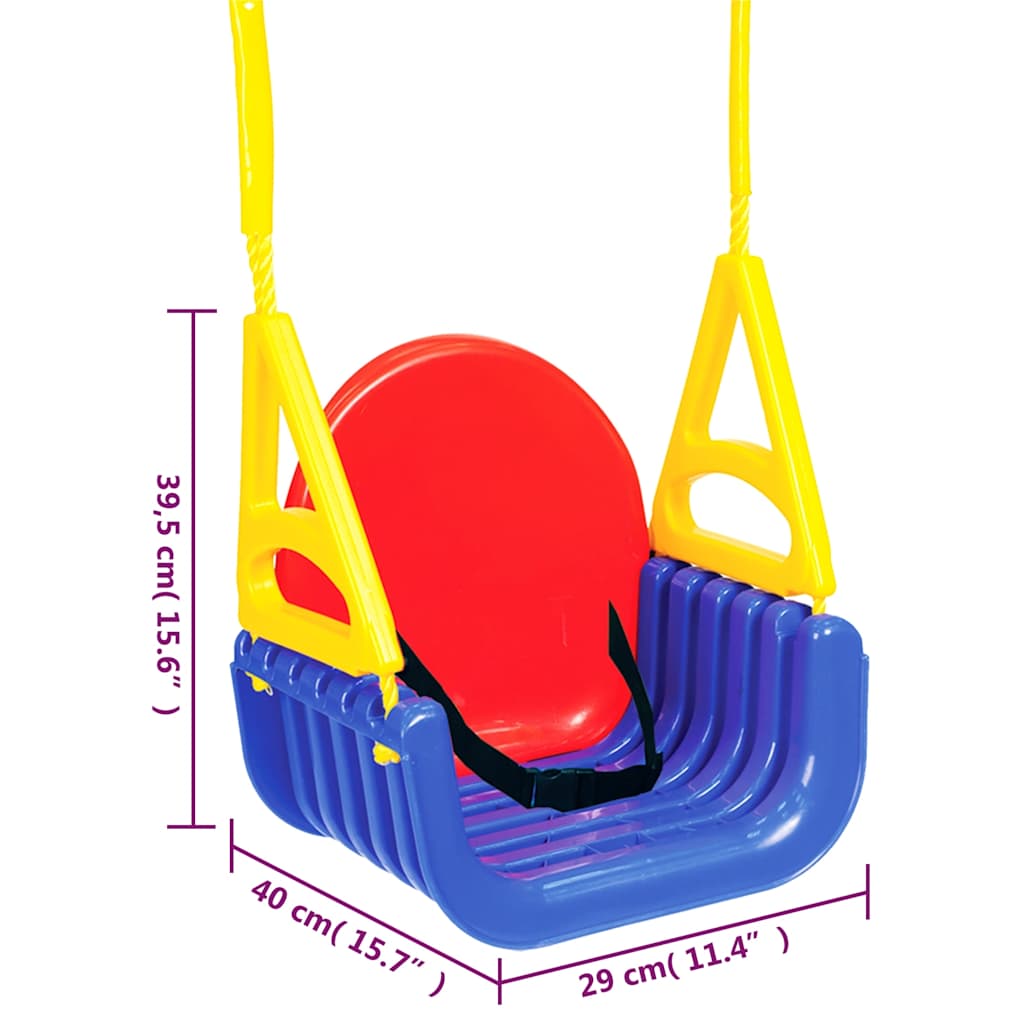 vidaXL 3-in-1-Schaukelsitz für Kinder 29x40x39,5 cm Polypropylen - Image 6