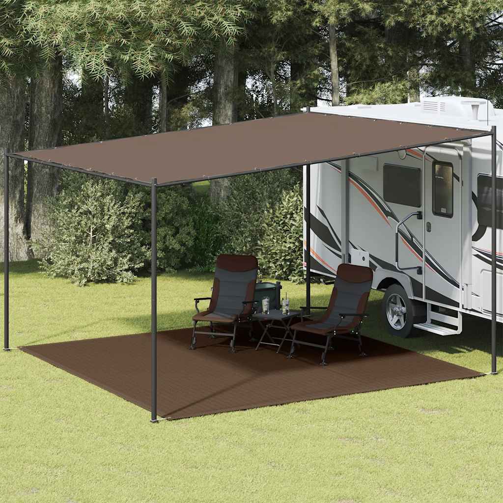 vidaXL Zeltteppich 400x400 cm Braun