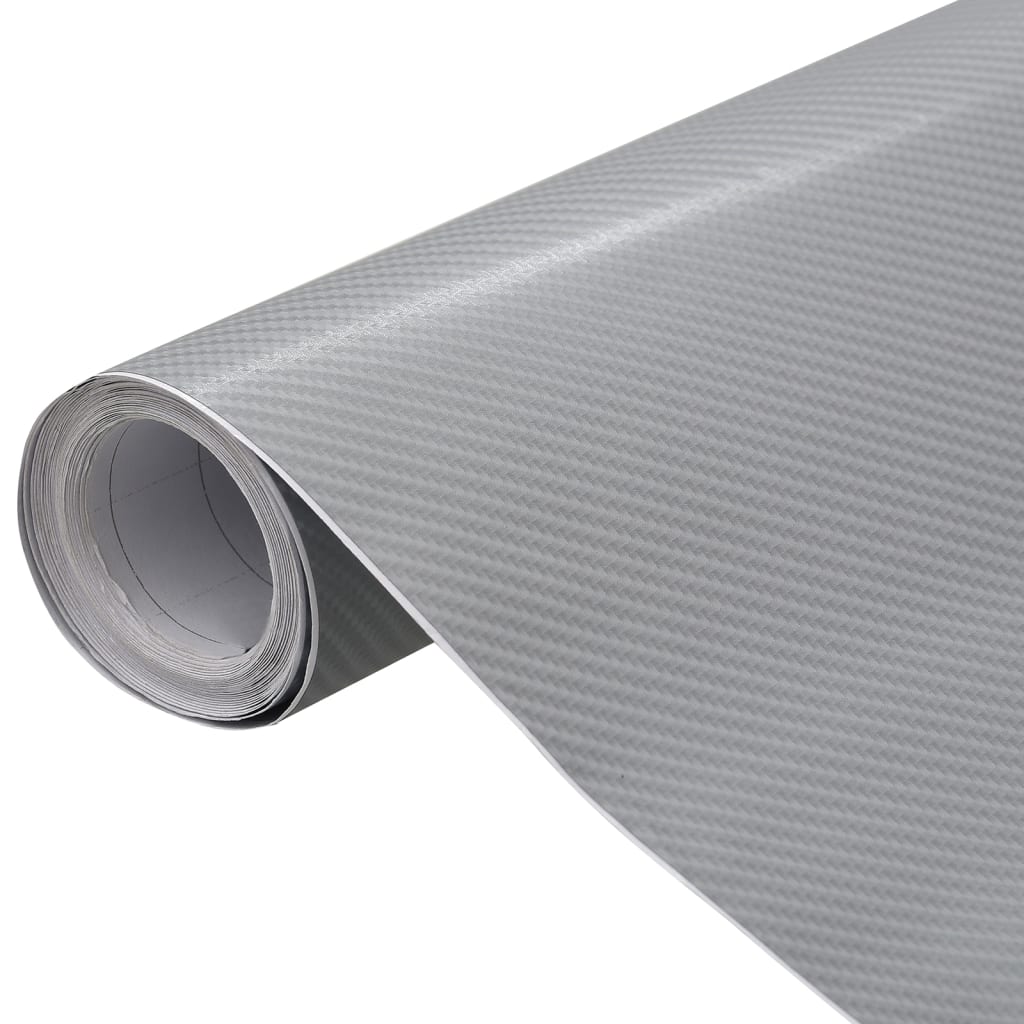 vidaXL Autofolien 2 Stk. 4D Silber 100x150 cm