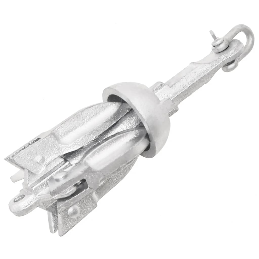 vidaXL Klappanker Silber 0,7 kg Feuerverzinktes Gusseisen