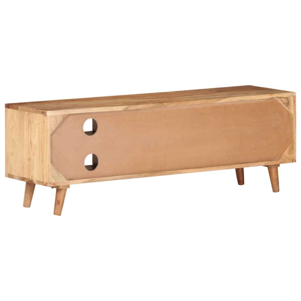 vidaXL Mueble para TV madera maciza de acacia 115x30x39 cm - Image 3