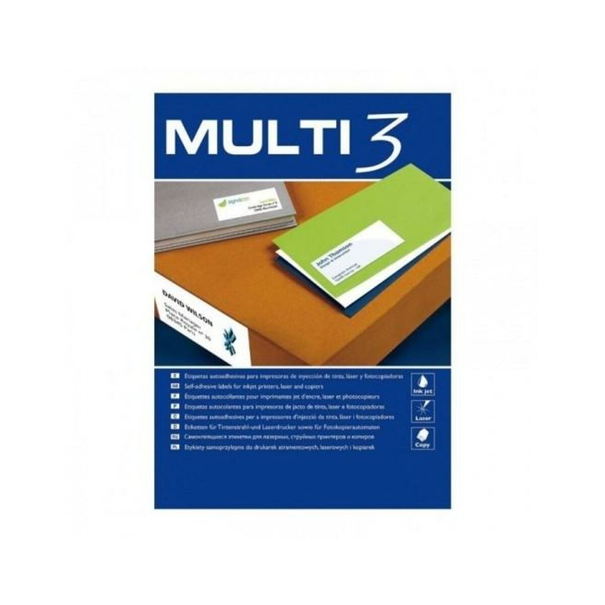 Etichette adesive MULTI 3   Bianco Dritto 500 Fogli 105 x 48 mm