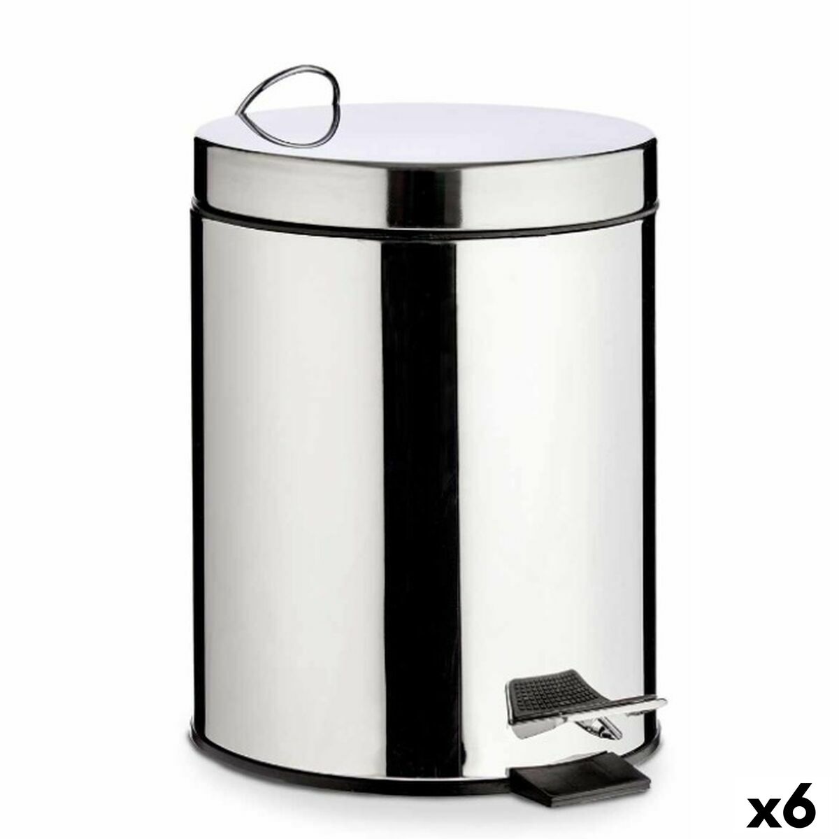 Cestino a pedale Berilo Argentato Acciaio inossidabile Plastica 3 L (6 Unità)