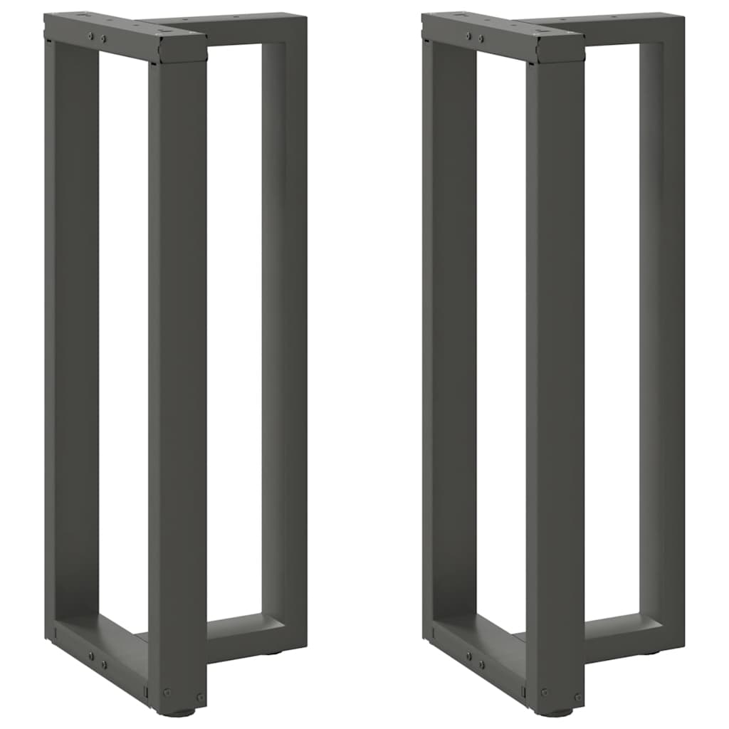 vidaXL Patas para mesa de bar en forma de T (2 unidades), antracita, 40 x 35 x (100-101) cm, acero