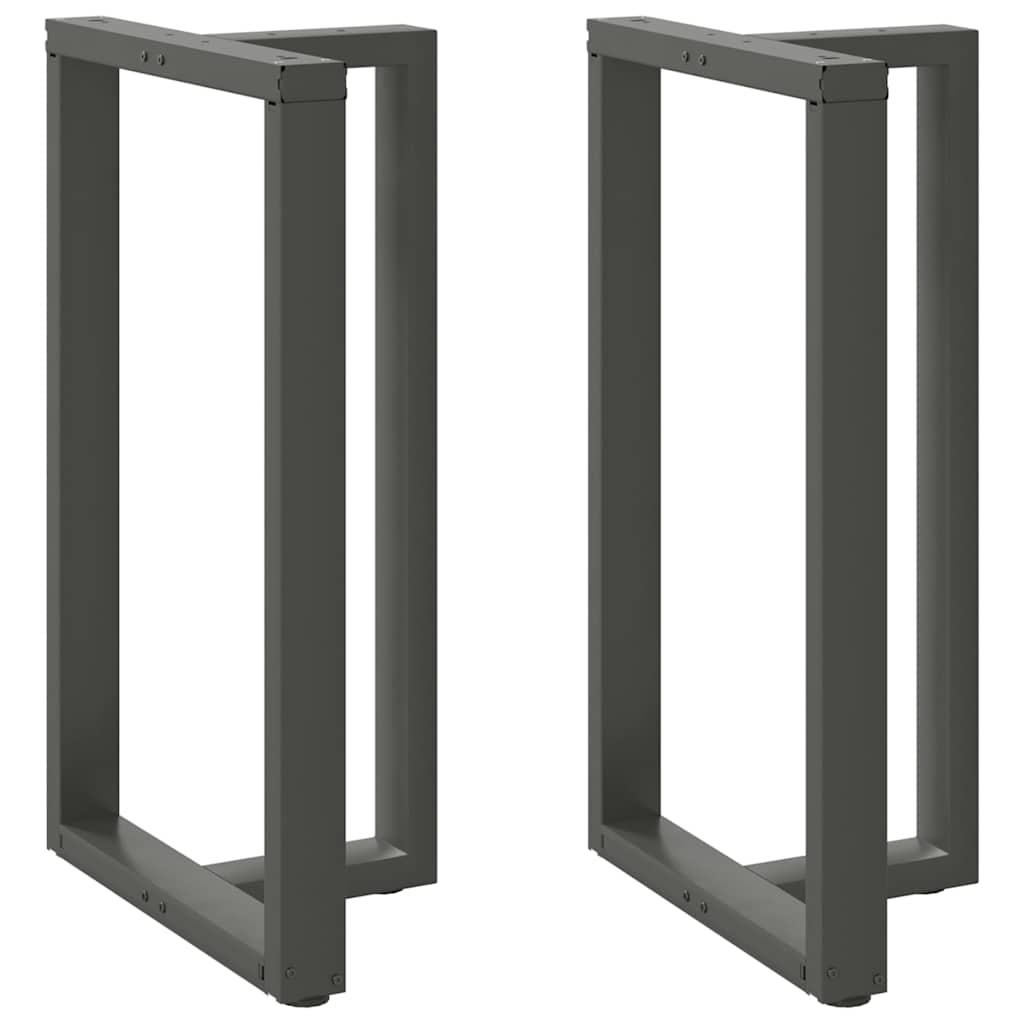 vidaXL Patas para mesa de bar en forma de T (2 unidades), antracita, 60 x 35 x (100-101) cm, acero