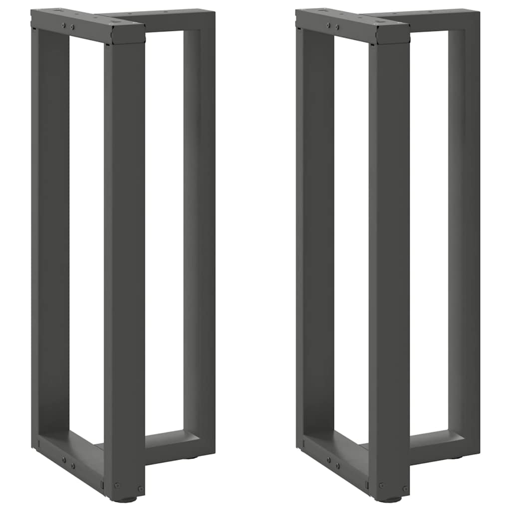 vidaXL Patas para mesa de bar en forma de T (2 unidades), antracita, 50 x 35 x (100-101) cm, acero