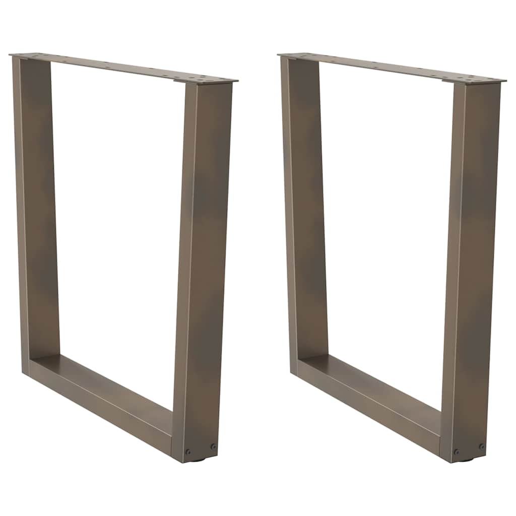 vidaXL Patas para mesa de comedor en forma de V (2 unidades, acero natural, 80 x 72-73,3 cm)