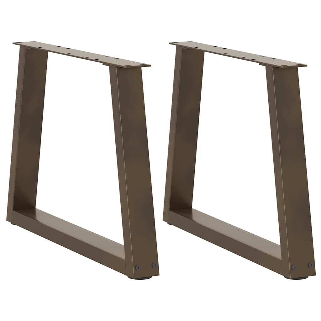 vidaXL Patas para mesa de centro en forma de V (2 unidades, acero natural, 60 x 42-43,3 cm)