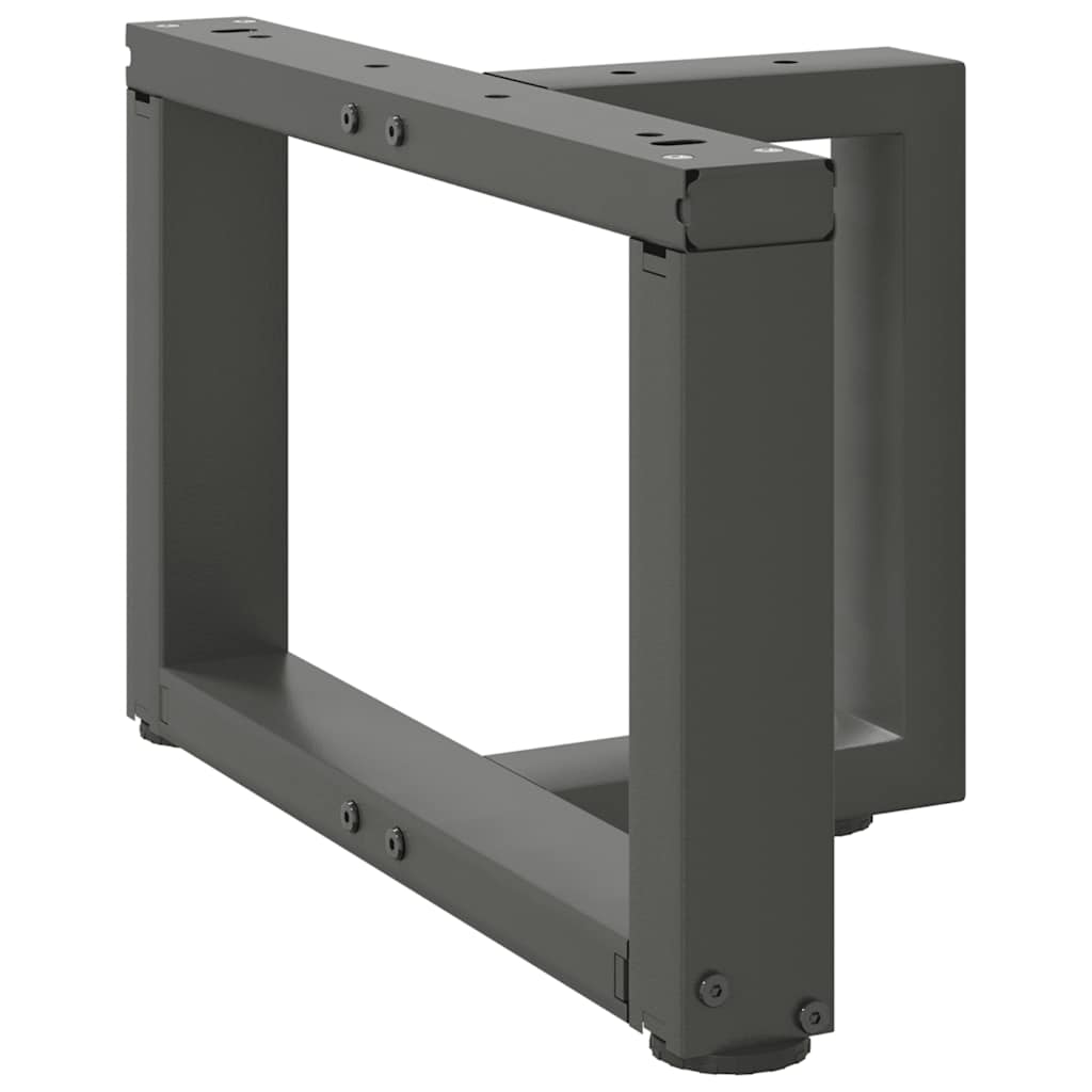 vidaXL Patas para mesa de centro en forma de T (2 unidades), antracita, 40 x 25 x (30-31) cm, acero - Image 4