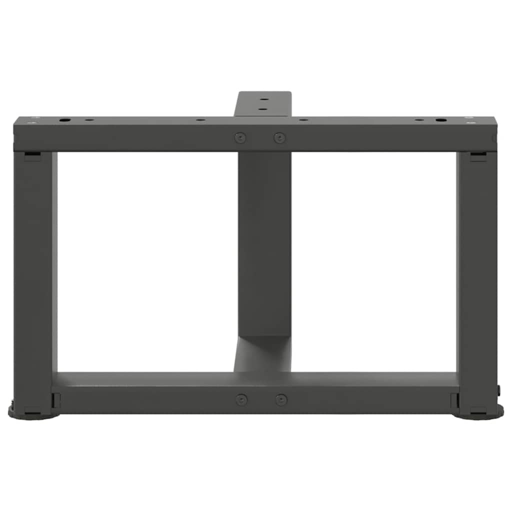 vidaXL Patas para mesa de centro en forma de T (2 unidades), antracita, 40 x 25 x (30-31) cm, acero - Image 6