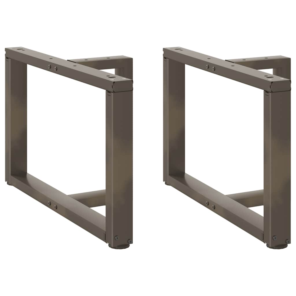 vidaXL Patas para mesa de centro en forma de T (2 unidades), color negro, 60 x 25 x (42-43) cm, acero