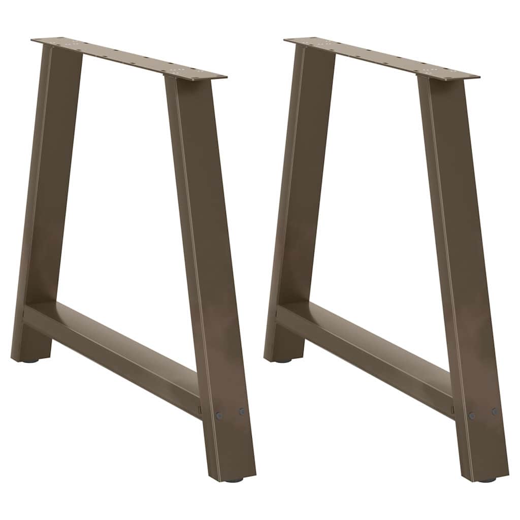 vidaXL Patas para mesa de comedor en forma de A (2 unidades, 90 x 72-73 cm, acero)