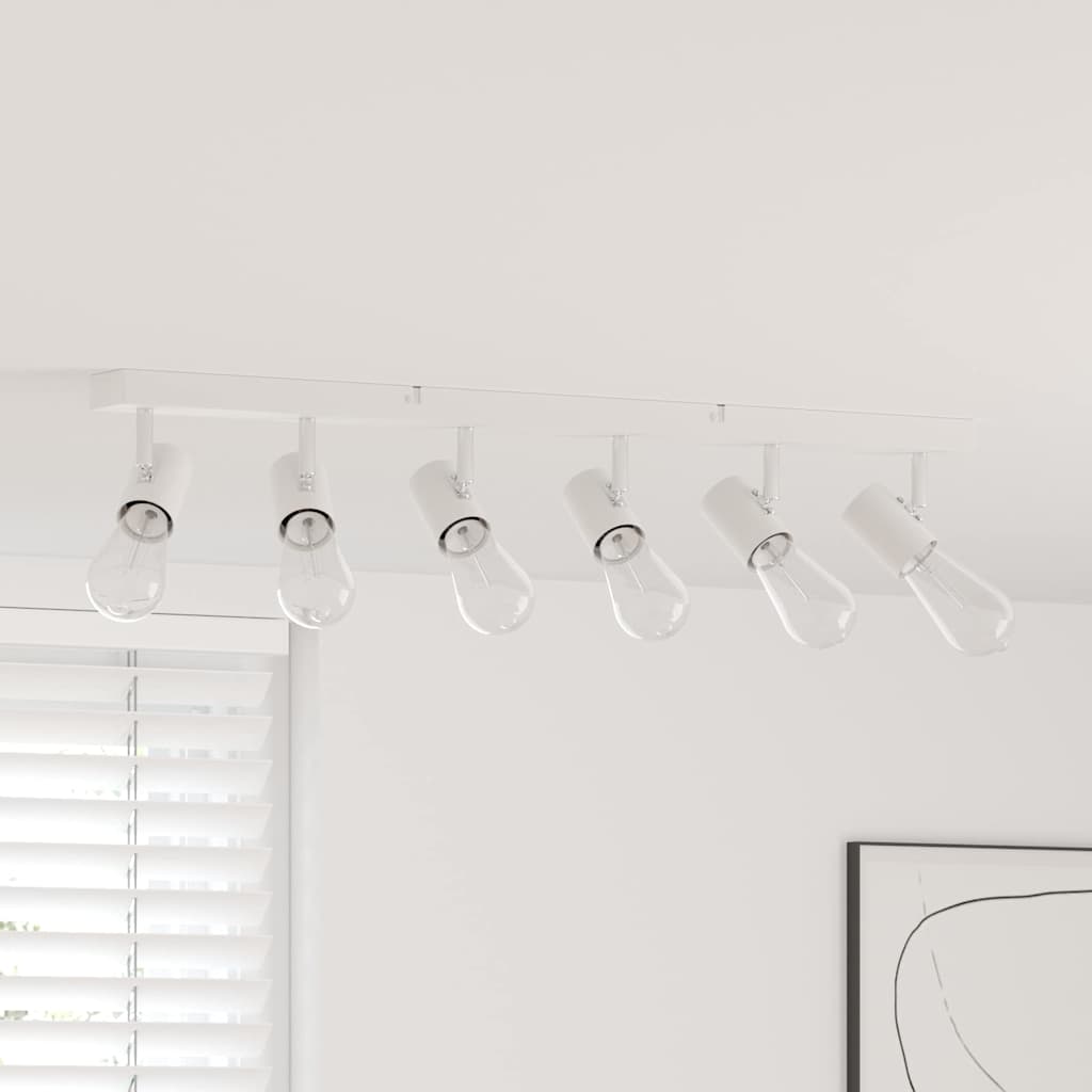 vidaXL Spot de plafond Blanc 73 x 6.5 x 11.5 cm Acier