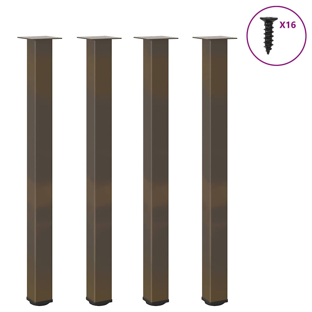 vidaXL Patas para mesa de bar 4 unidades acero natural 110-112 cm Acero