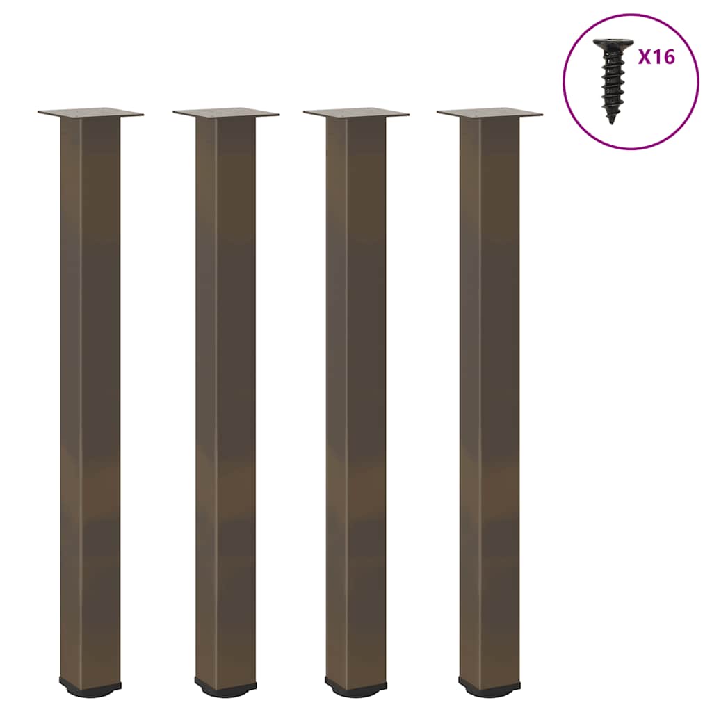 vidaXL Patas para mesa de bar 4 unidades acero natural 100-102 cm Acero