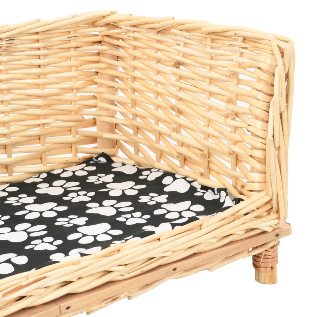 vidaXL Panier pour chiens avec coussin 90x54x35 cm Saule naturel - Image 4