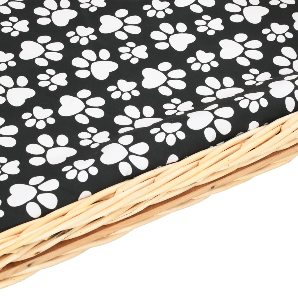 vidaXL Panier pour chiens avec coussin 90x54x35 cm Saule naturel - Image 5