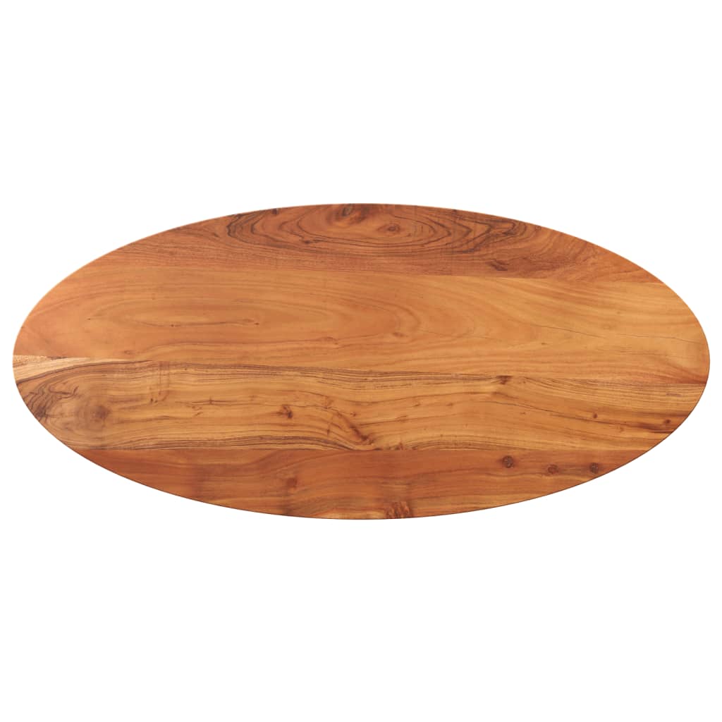 vidaXL Tablero de mesa ovalado madera maciza de acacia 140x50x3,8 cm