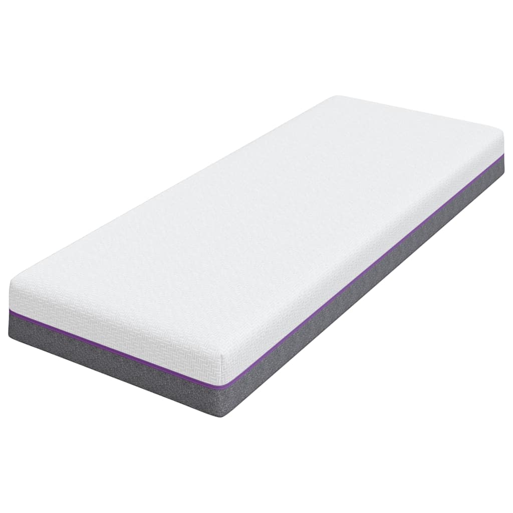 vidaXL Matelas Blanc et Gris 70 x 200 cm Mousse à Mémoire - Image 4