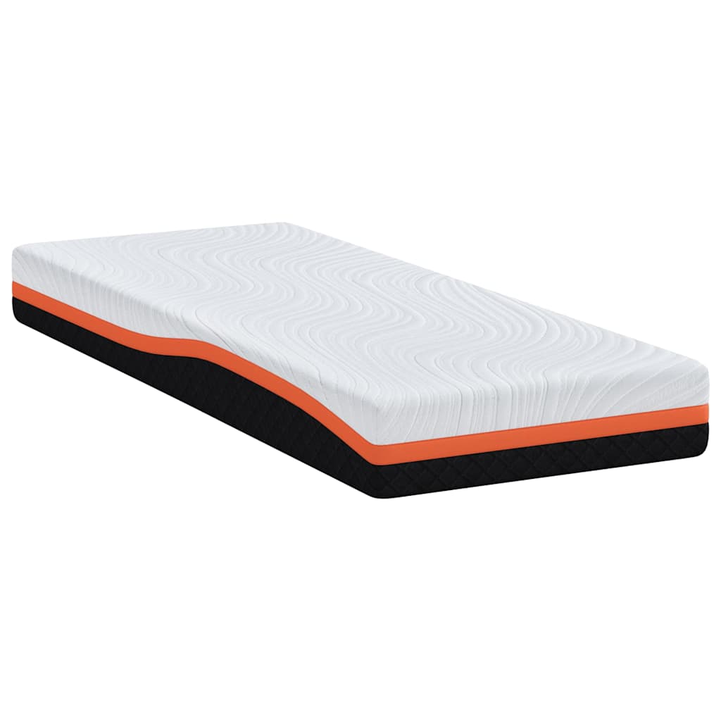 vidaXL Matelas Blanc et Gris 70 x 200 cm Mousse à mémoire de gel - Image 5