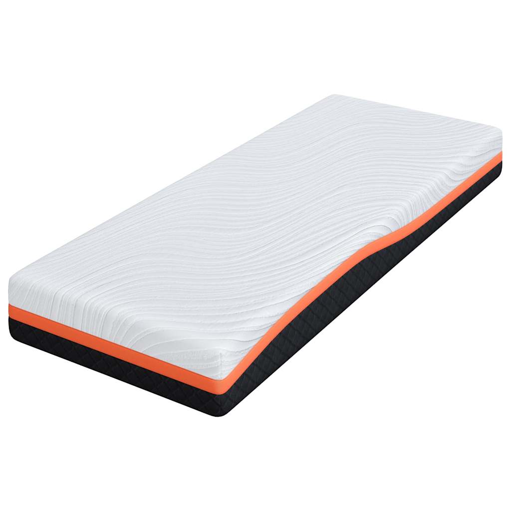 vidaXL Matelas Blanc et Gris 70 x 200 cm Mousse à mémoire de gel - Image 4