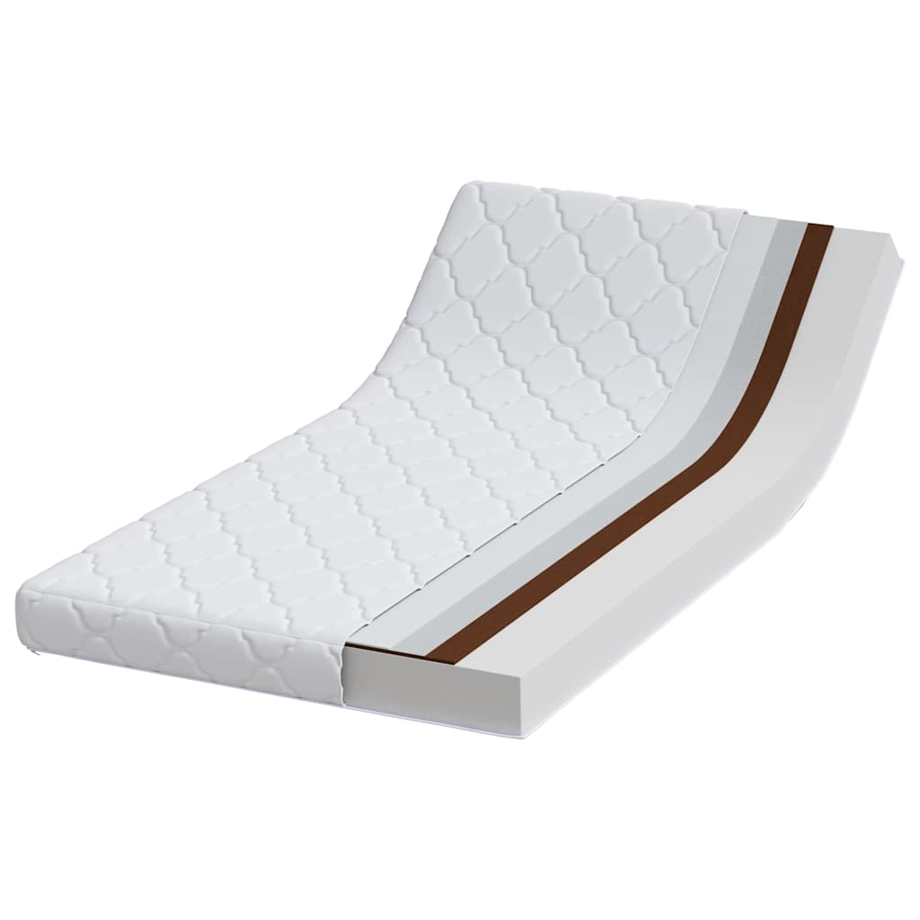 vidaXL Matelas avec Couche de Coco Blanc 160 x 80 cm Mousse PU - Image 3