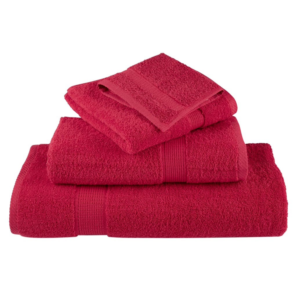 vidaXL Serviettes de qualité supérieure SOLUND 10 pcs rouge 600 g/m² - Image 4