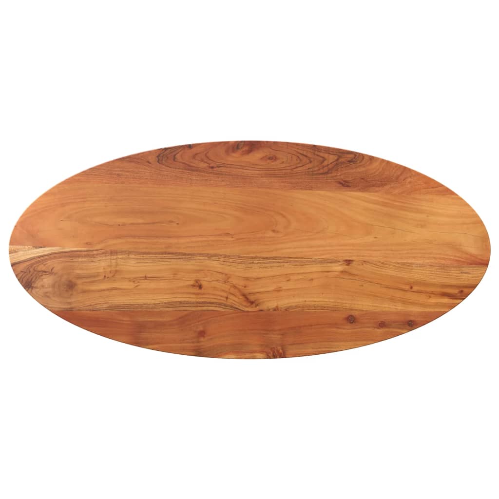 vidaXL Tablero de mesa ovalado madera maciza de acacia 110x50x3,8 cm