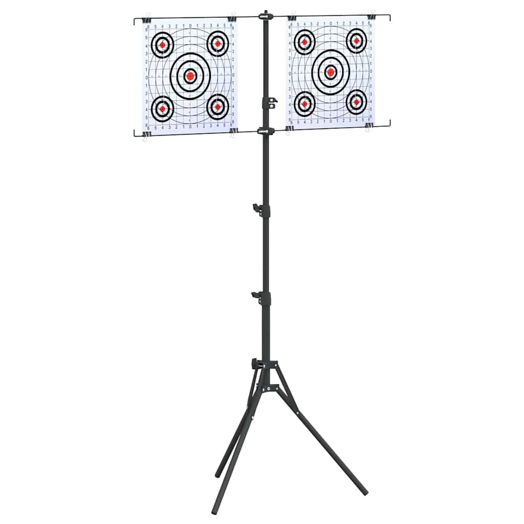 vidaXL Soporte para diana Otro Manual Negro 82.5 x 51 x 150 cm Acero