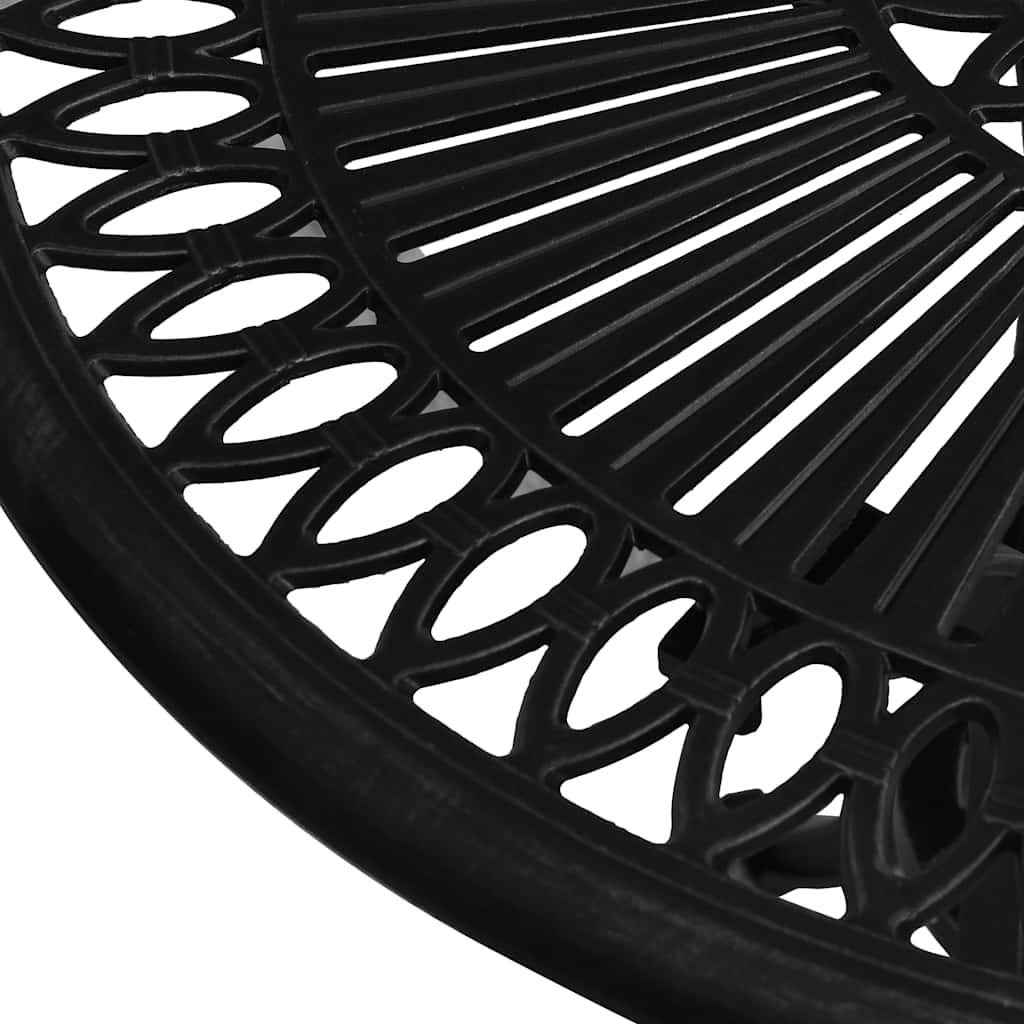 vidaXL Table de jardin Noir 62x62x65 cm Aluminium coulé - Image 4