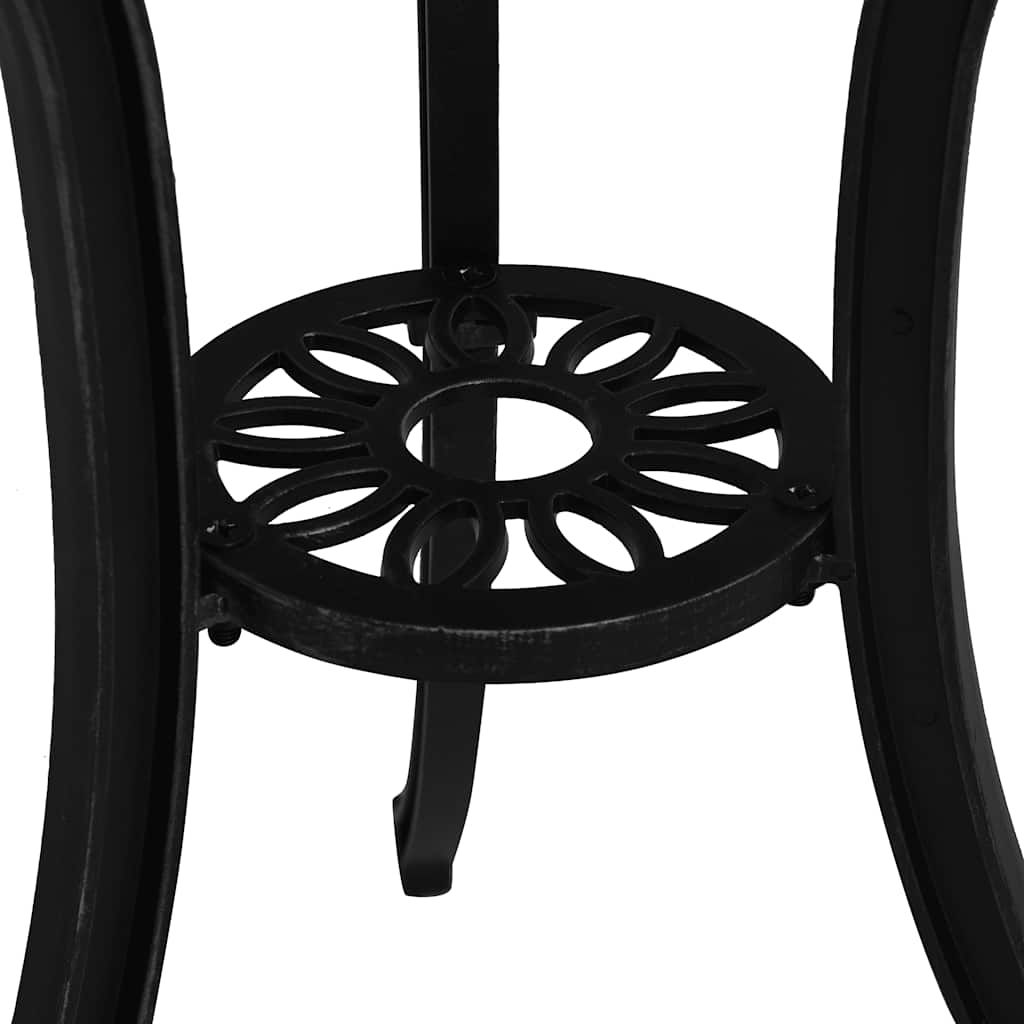 vidaXL Table de jardin Noir 62x62x65 cm Aluminium coulé - Image 5