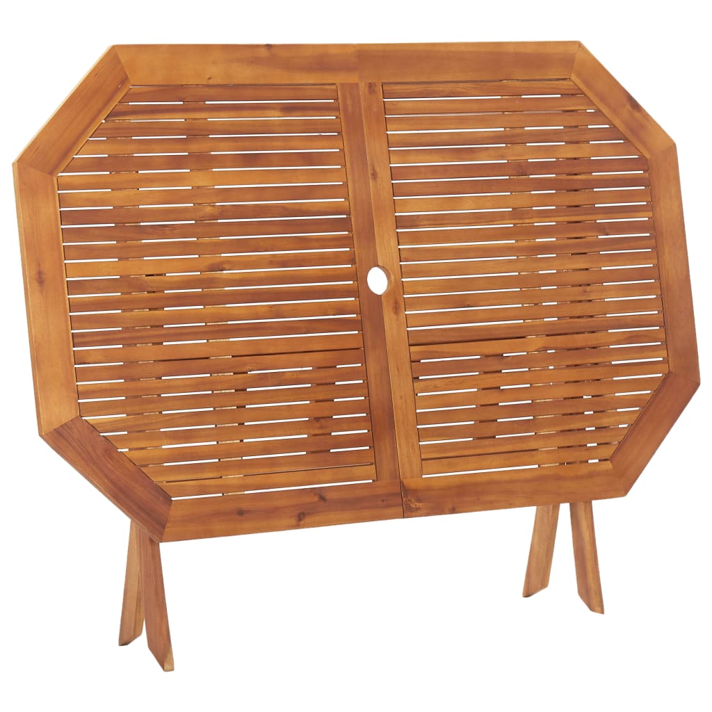 vidaXL Table pliable de jardin 135 x 85 x 75 cm Bois d'acacia massif - Image 5