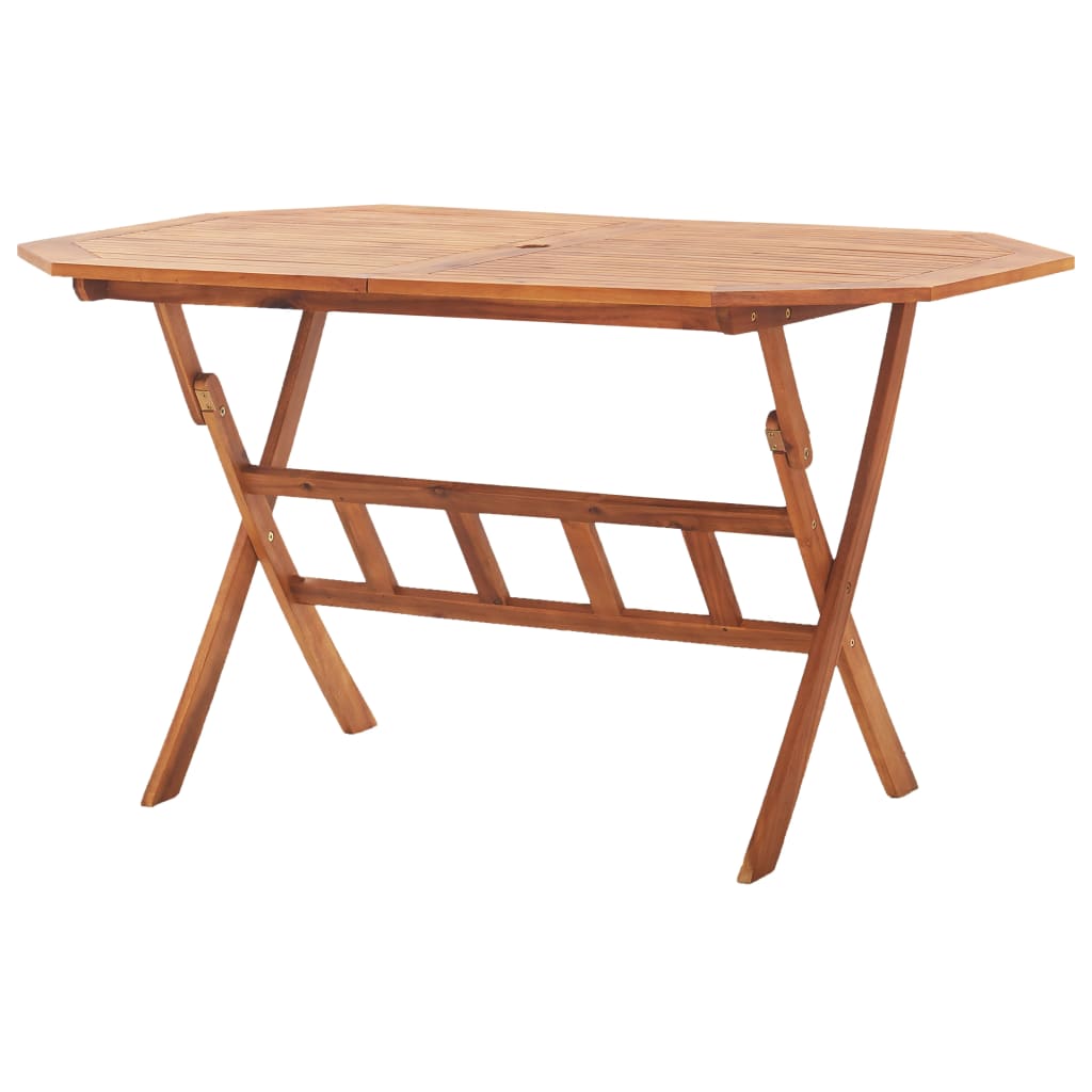 vidaXL Table pliable de jardin 135 x 85 x 75 cm Bois d'acacia massif - Image 4