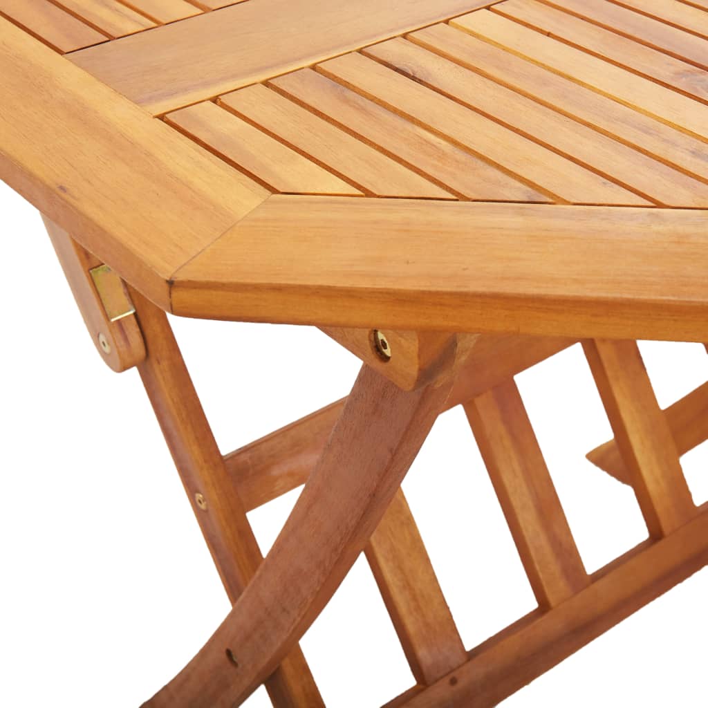 vidaXL Table pliable de jardin 135 x 85 x 75 cm Bois d'acacia massif - Image 6