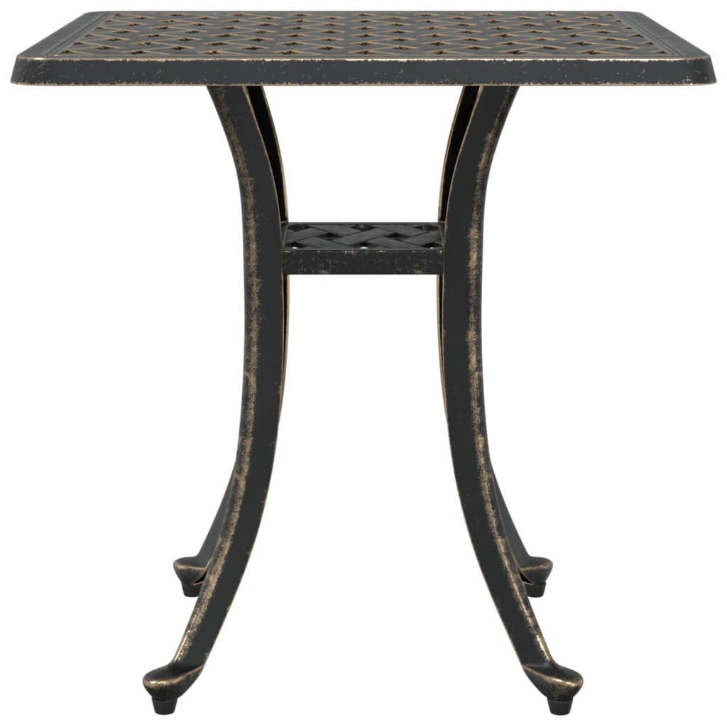 vidaXL Table de jardin bronze 53x53x53 cm aluminium coulé - Image 5