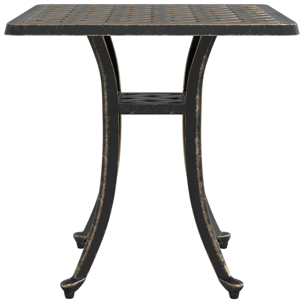 vidaXL Table de jardin bronze 53x53x53 cm aluminium coulé - Image 6