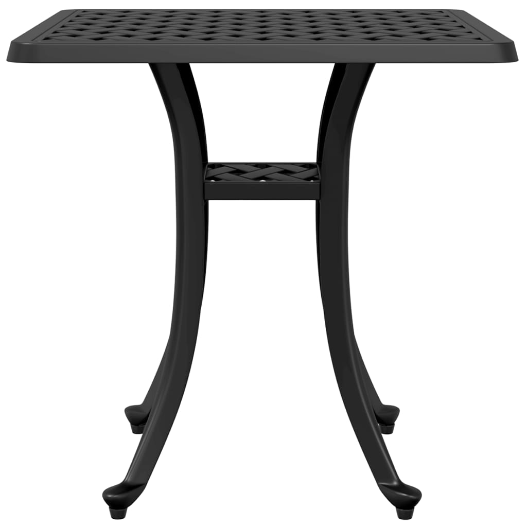 vidaXL Table de jardin noir 53x53x53 cm aluminium coulé - Image 6