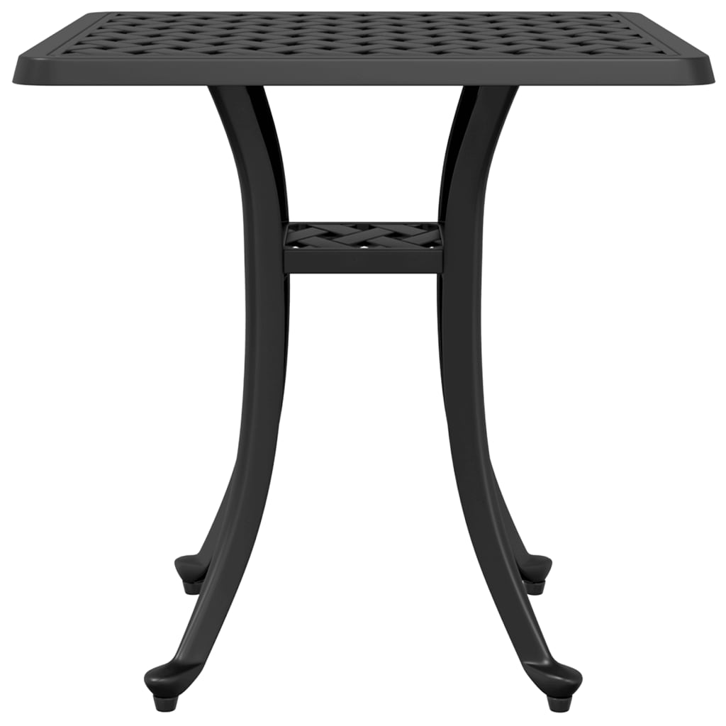 vidaXL Table de jardin noir 53x53x53 cm aluminium coulé - Image 5