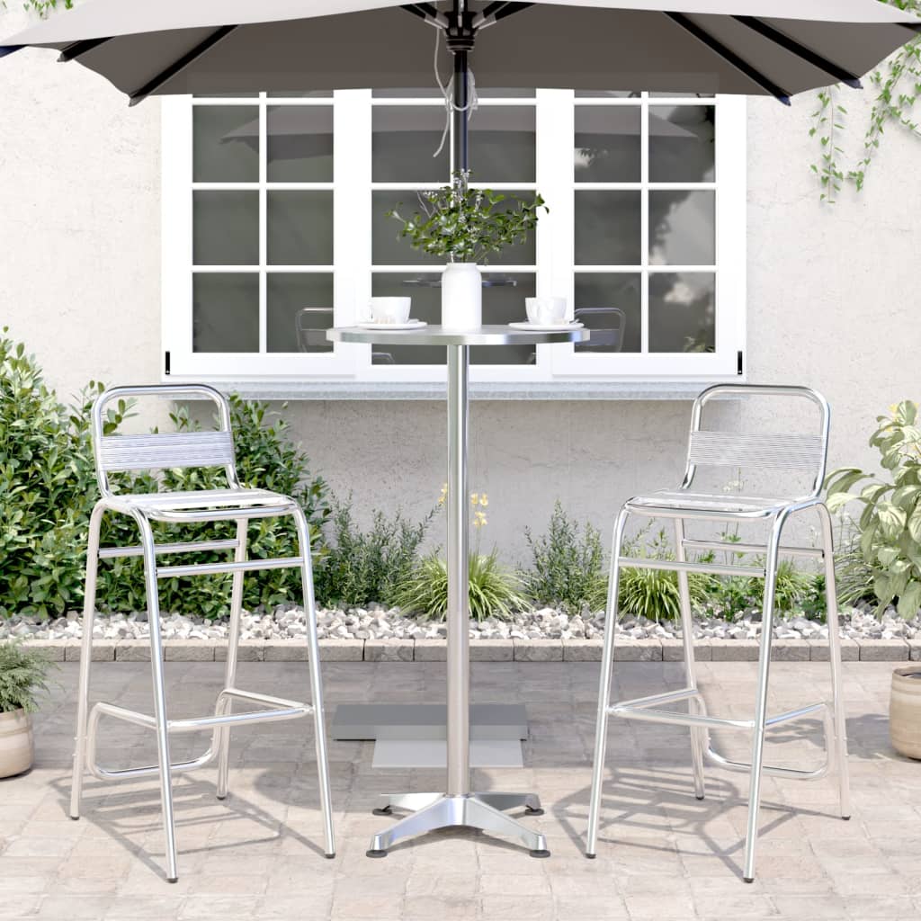 vidaXL Table de bar d’extérieur réglable en hauteur aluminium - Image 3