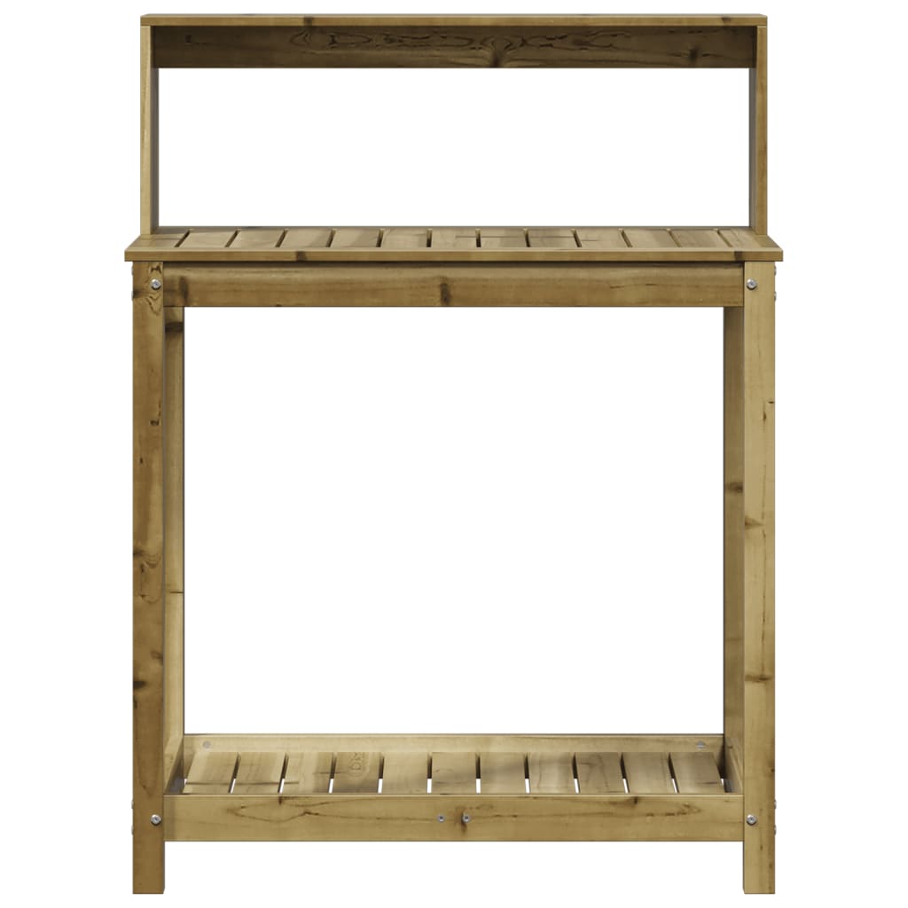 vidaXL Table de rempotage avec étagères bois de pin imprégné - Image 5