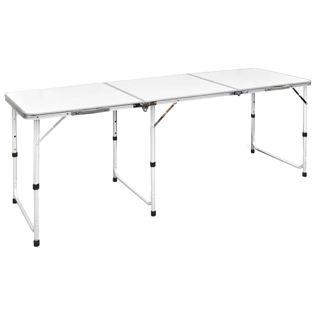 Table pliante de camping en aluminium avec hauteur ajustable