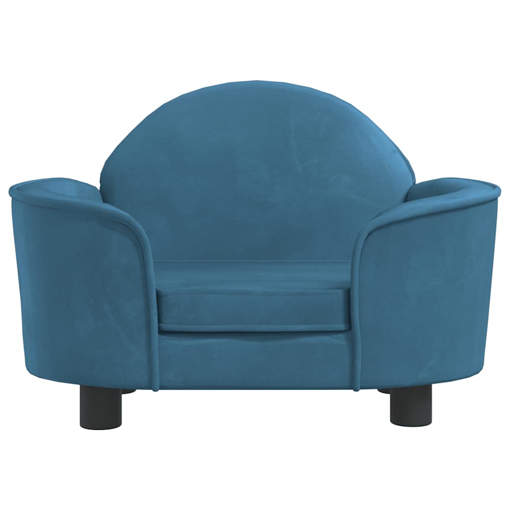 vidaXL Lit pour chien bleu 66x40x45 cm velours - Image 3