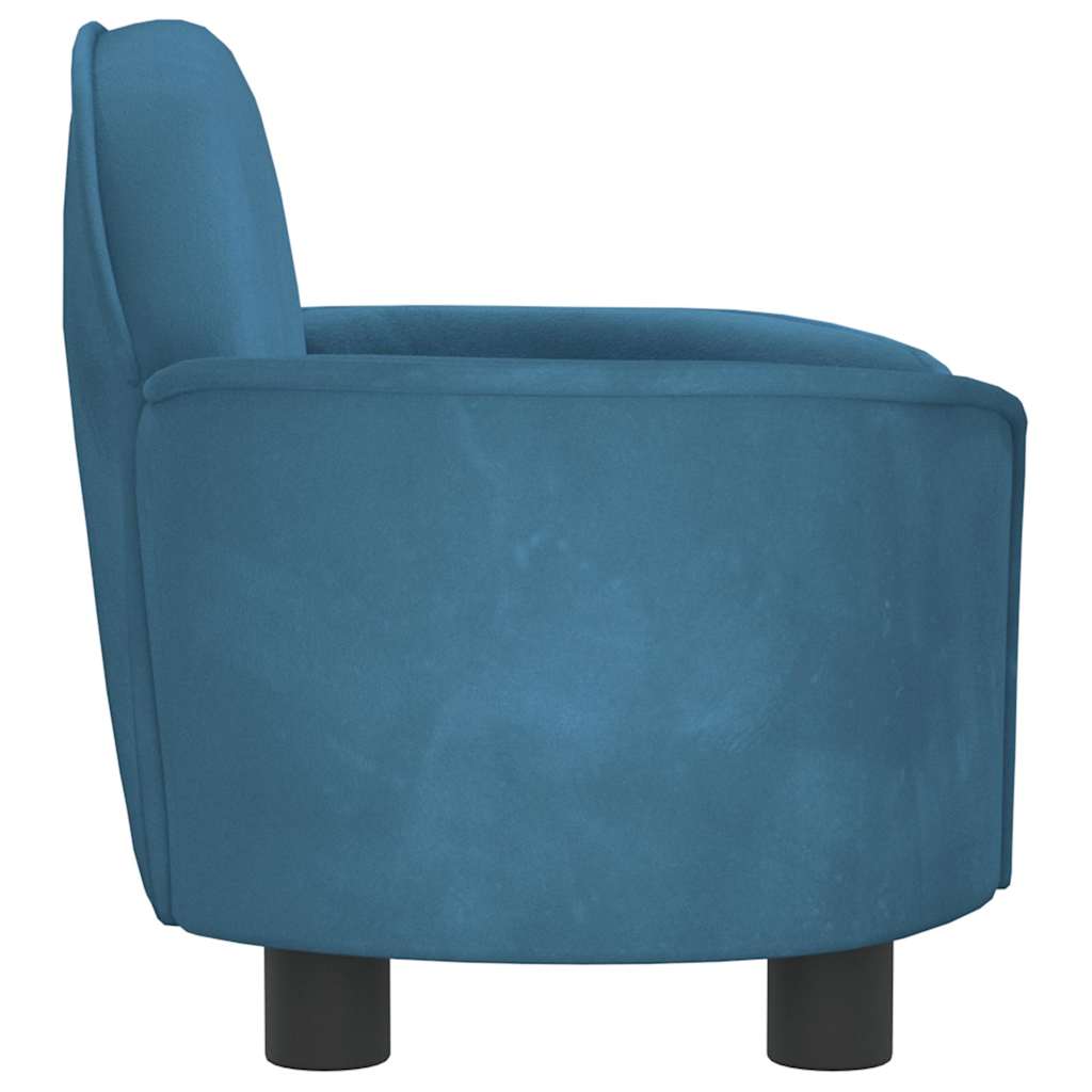 vidaXL Lit pour chien bleu 66x40x45 cm velours - Image 4