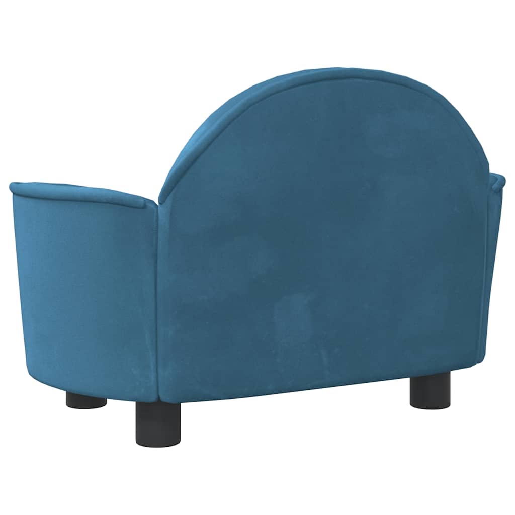 vidaXL Lit pour chien bleu 66x40x45 cm velours - Image 5