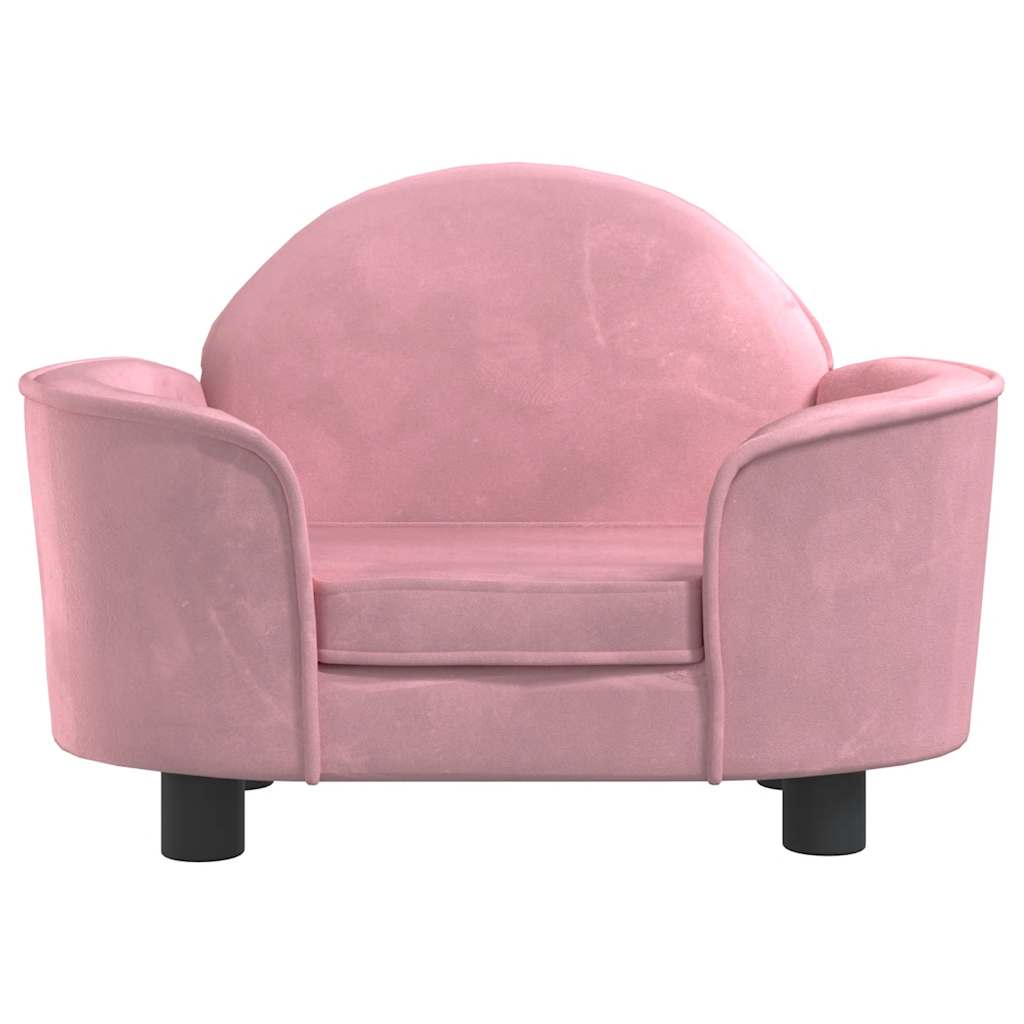 vidaXL Lit pour chien rose 66x40x45 cm velours - Image 3